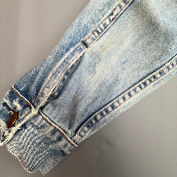 Vintage Gap 1969 Denim Jacket XS Beaded Floral Y2K Custom Folk Boho - Picture 8 of 10